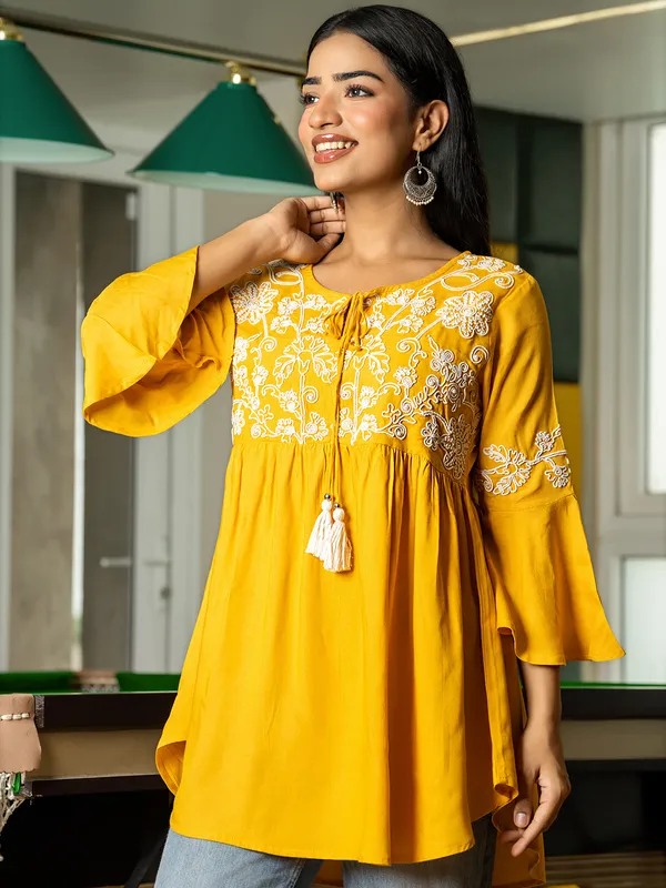 Stunning mustard yellow kurti