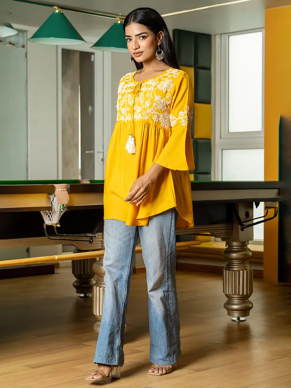 Stunning mustard yellow kurti