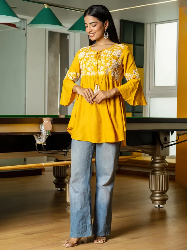 Stunning mustard yellow kurti