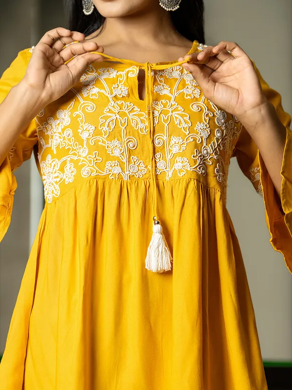 Stunning mustard yellow kurti