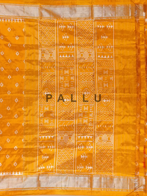 Stunning mustard yellow zari weaved banarasi silk saree
