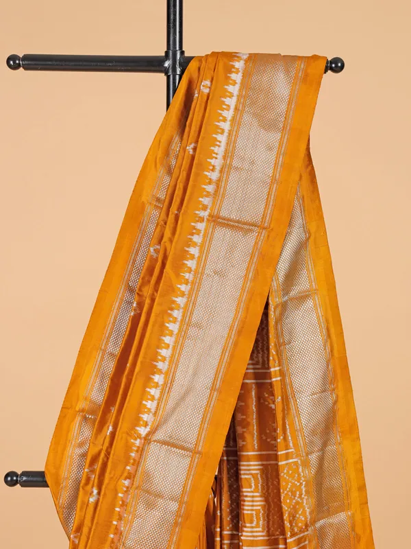 Stunning mustard yellow zari weaved banarasi silk saree