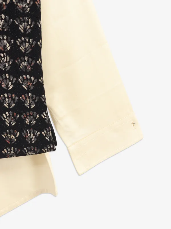 Stunning navy cotton silk waistcoat with shirt
