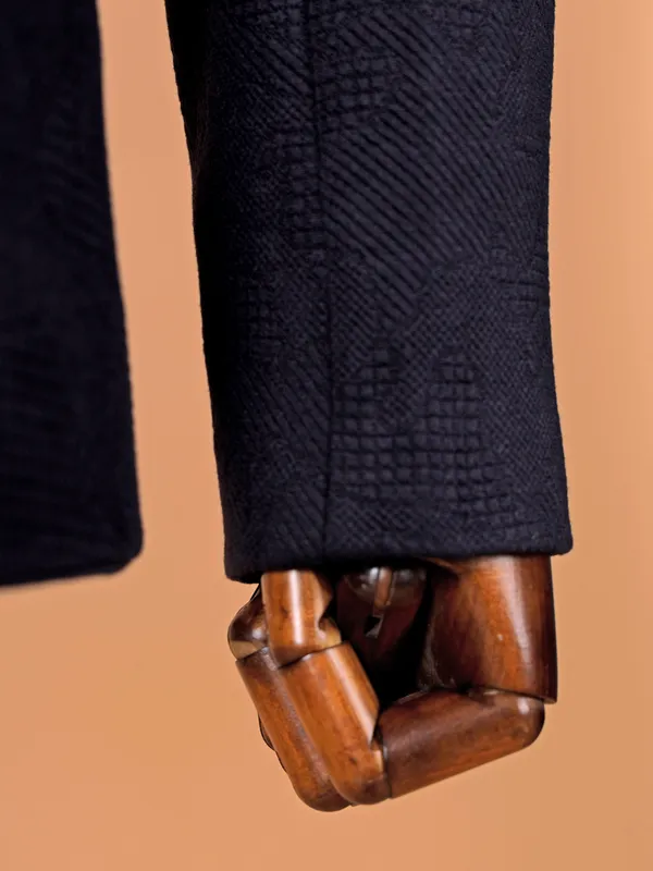 Stunning navy texture terry rayon blazer