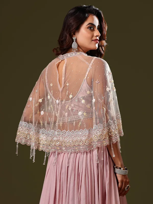 Stunning onion pink lehenga salwar suit
