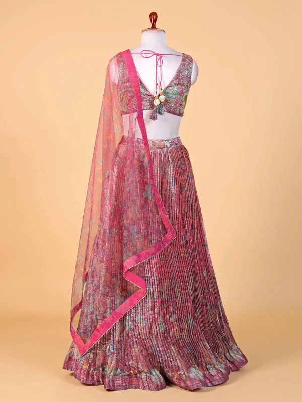 Stunning onoin pink lahenga choli