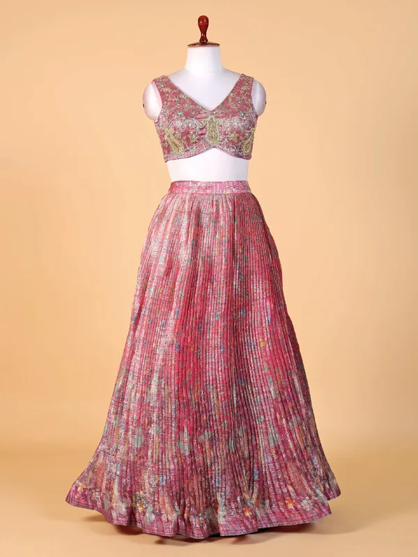 Stunning onoin pink lahenga choli