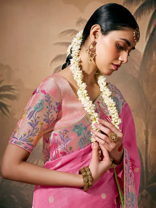 Stunning pink paithani saree