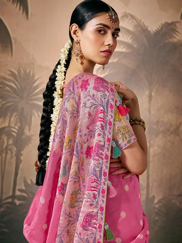 Stunning pink paithani saree