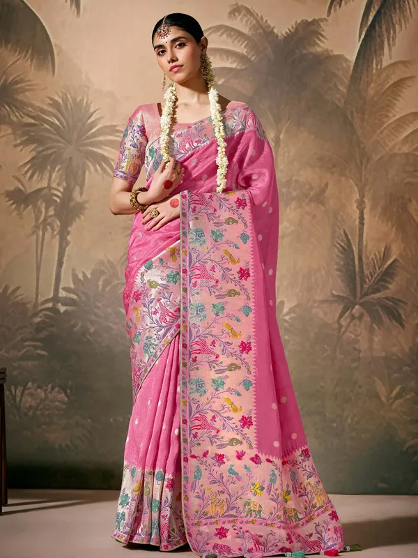 Stunning pink paithani saree