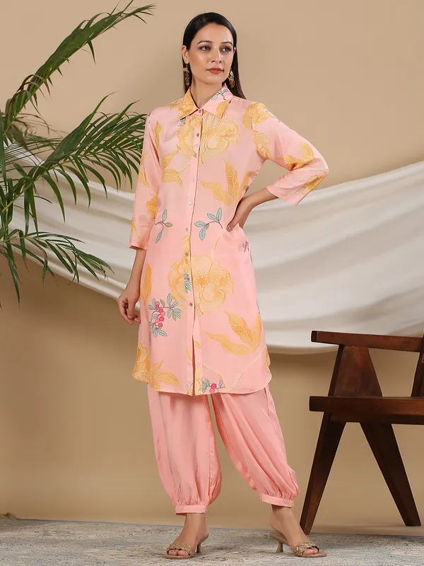 Stunning pink silk co ord set