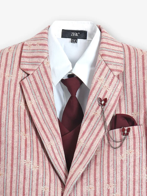Stunning pink terry rayon coat suit