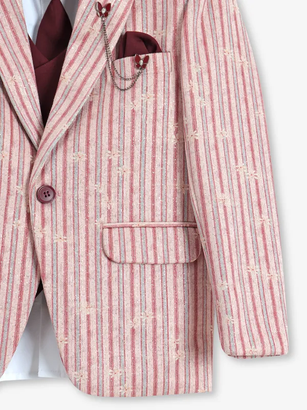 Stunning pink terry rayon coat suit