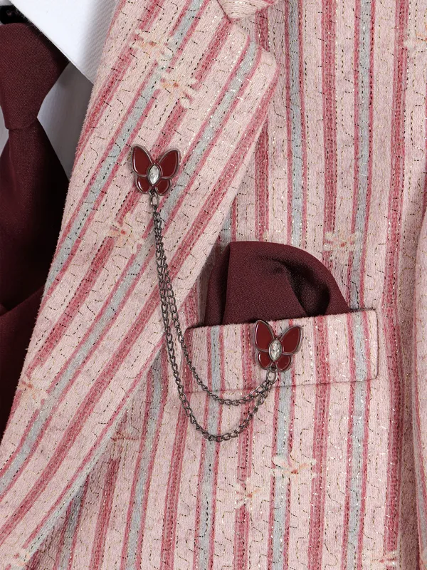 Stunning pink terry rayon coat suit