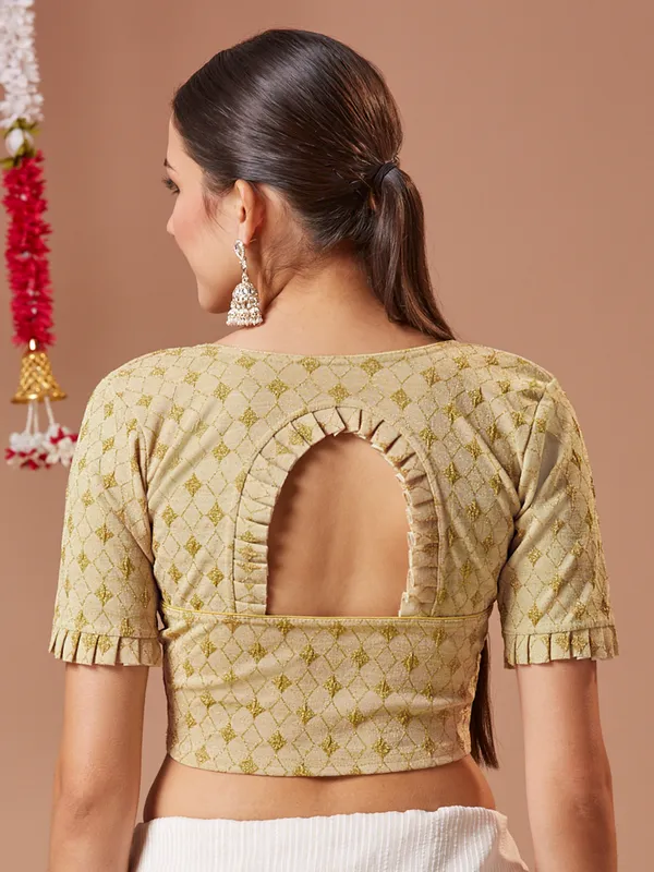 Stunning pista green cotton blouse