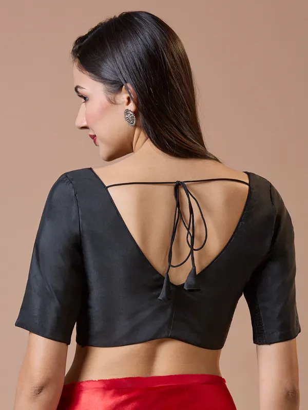 Stunning plain black ready made blouse