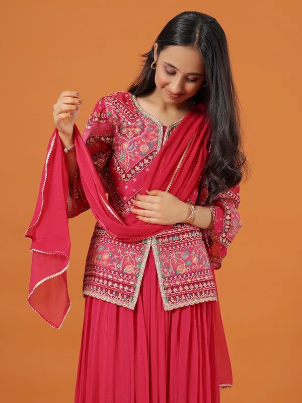 Stunning printed georgette palazzo set