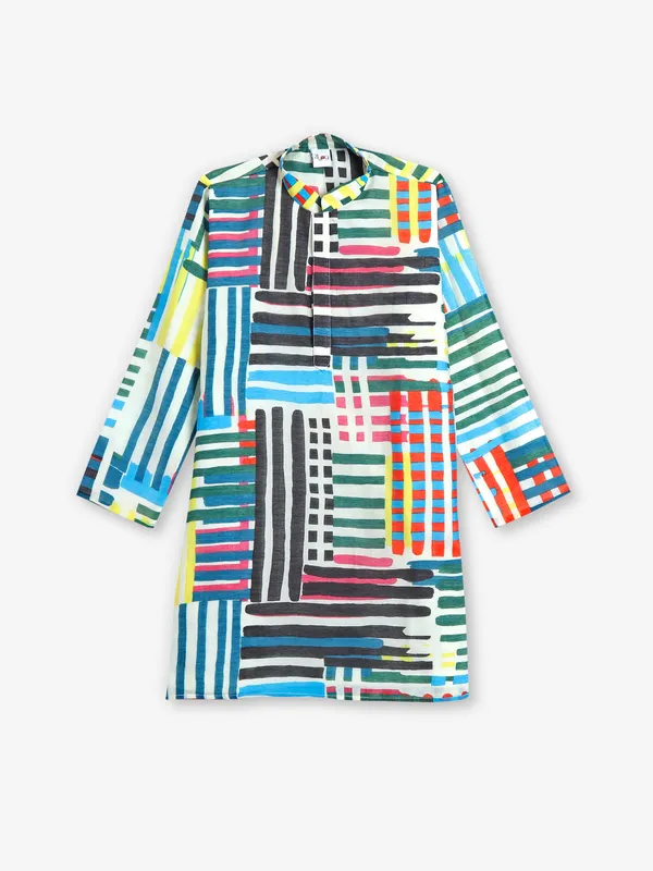 Stunning printed multi color kurta pajama
