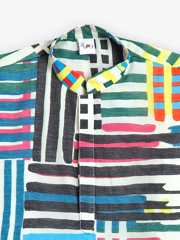 Stunning printed multi color kurta pajama