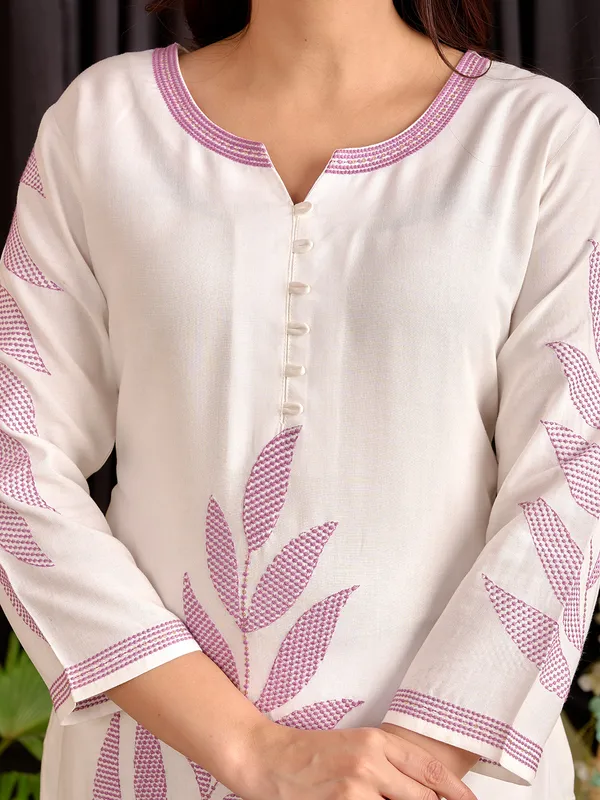 Stunning purple casual silk kurti