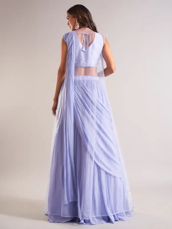 Stunning purple lehenga choli in georgette
