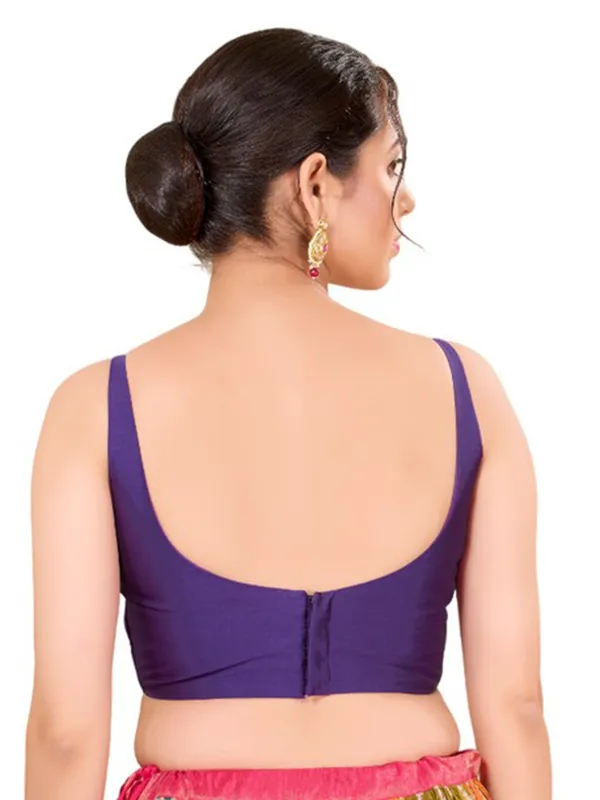 Stunning purple silk readymade blouse