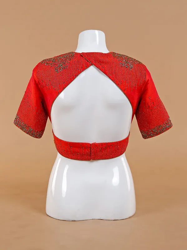 Stunning red silk blouse
