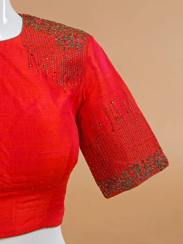Stunning red silk blouse