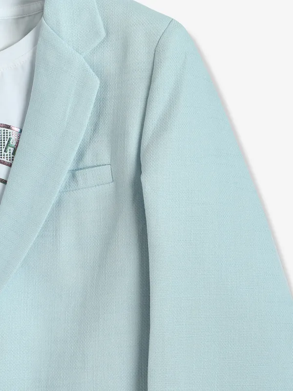 Stunning sky blue plain blazer