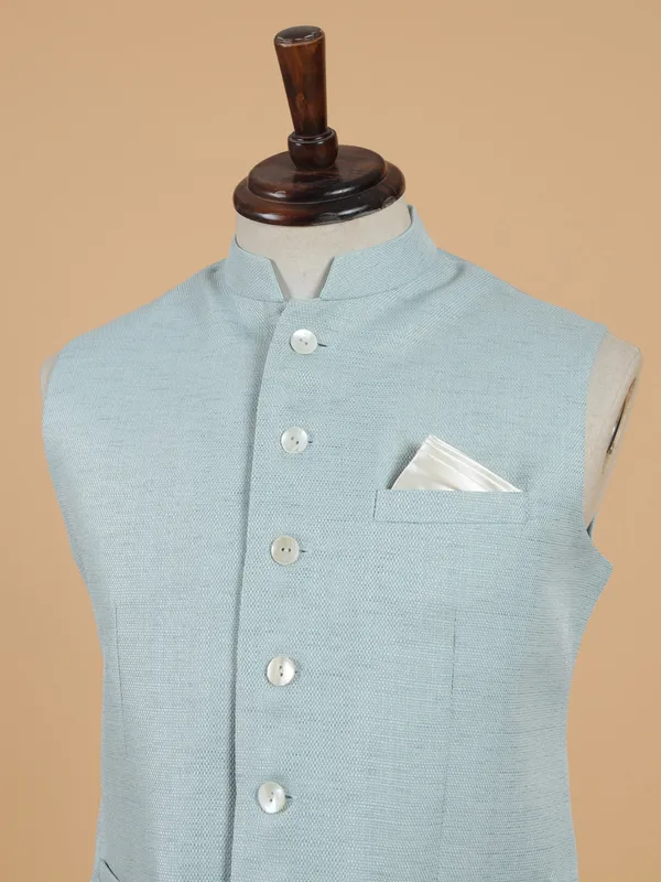 Stunning sky blue waistcoat for men
