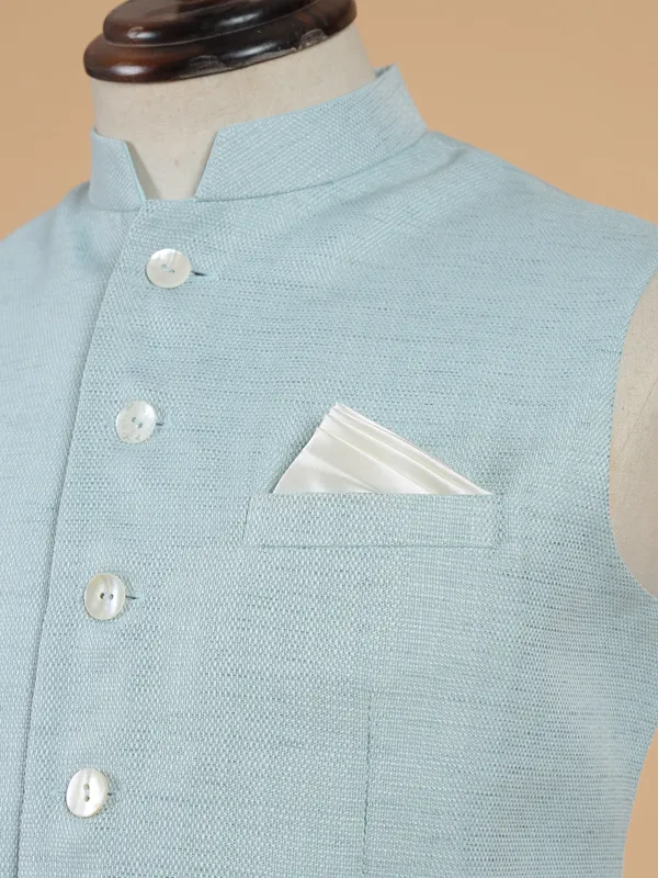 Stunning sky blue waistcoat for men
