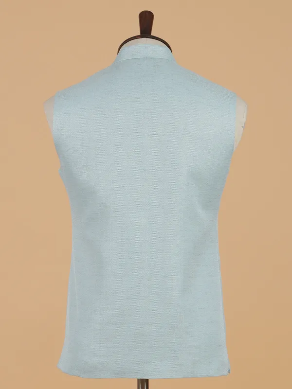 Stunning sky blue waistcoat for men