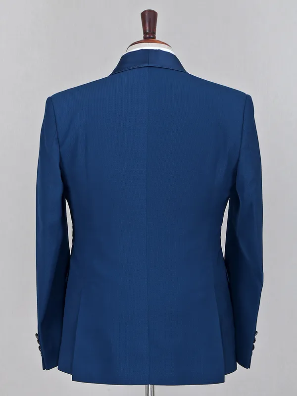 Stunning teal blue terry rayon party wear coat suit