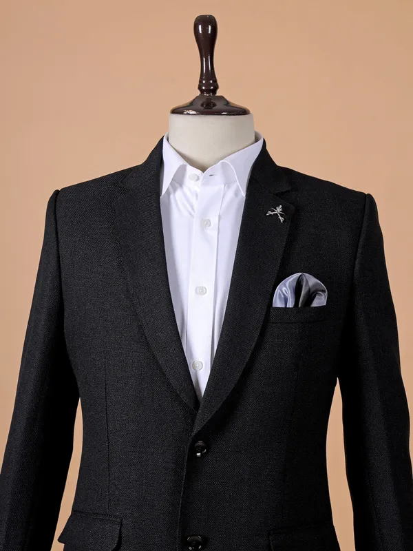Stunning terry rayon blazer in black