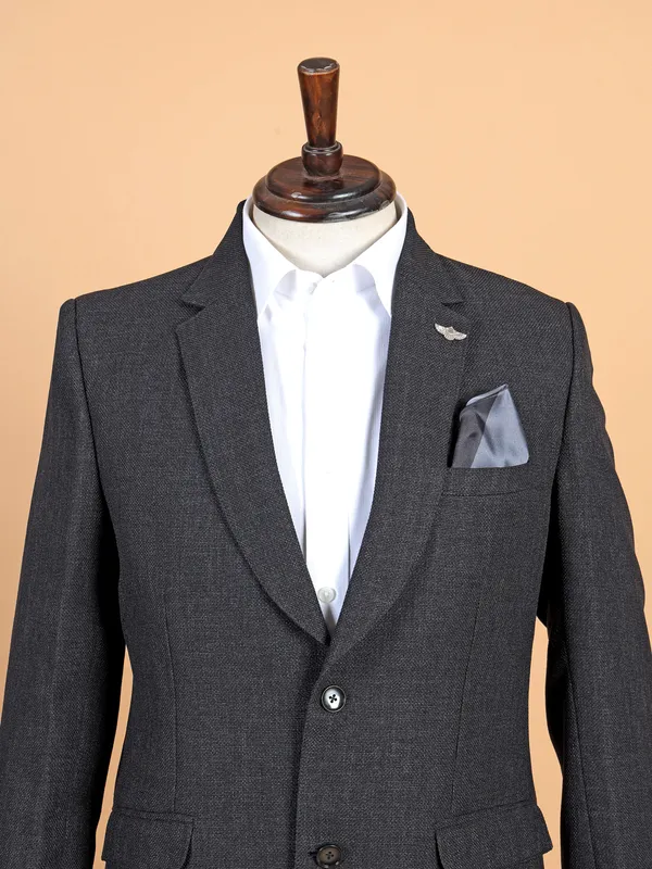 Stunning terry rayon blazer in dark grey