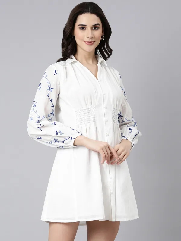 Stunning white cotton ebroidery dress