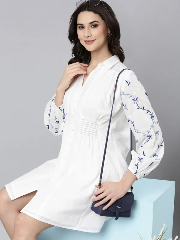 Stunning white cotton ebroidery dress