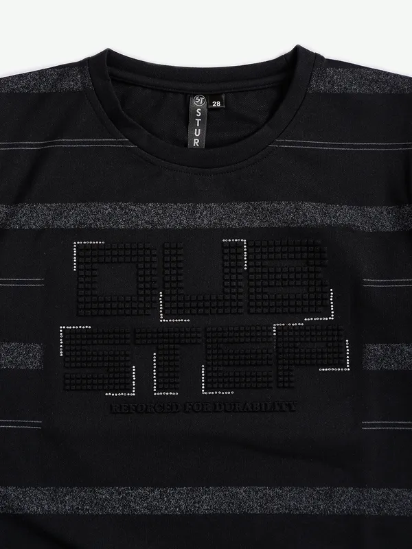 Sturd black cotton stripe t shirt