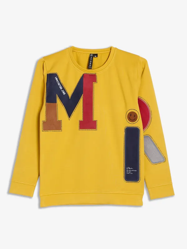 Sturd cotton yellow printed t shirt