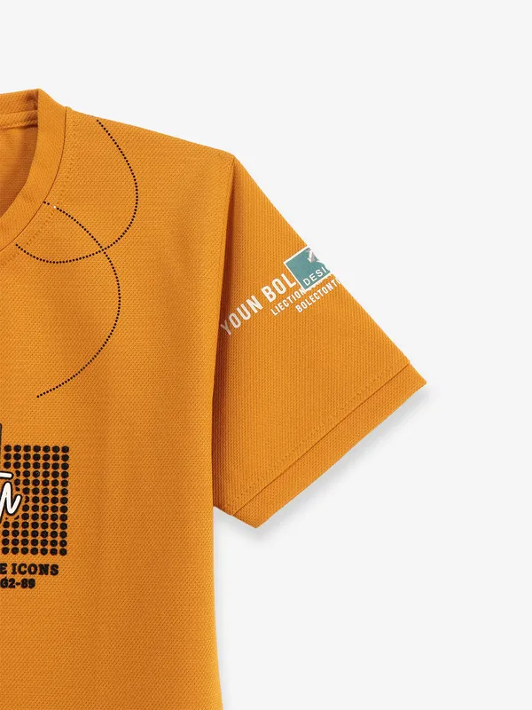 STURD printed orange cotton t-shirt