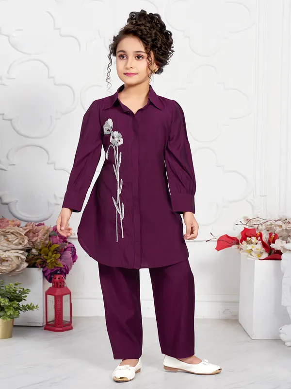 Stuuning purple cotton co-ord set