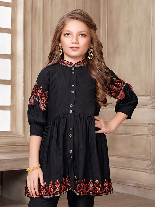 Stylish black cotton co ord set