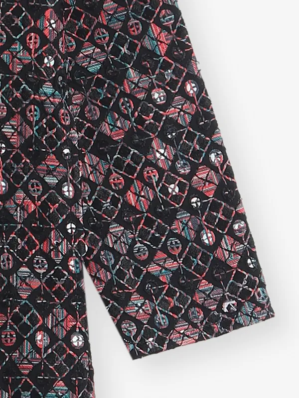 Stylish black cotton kurta pajama