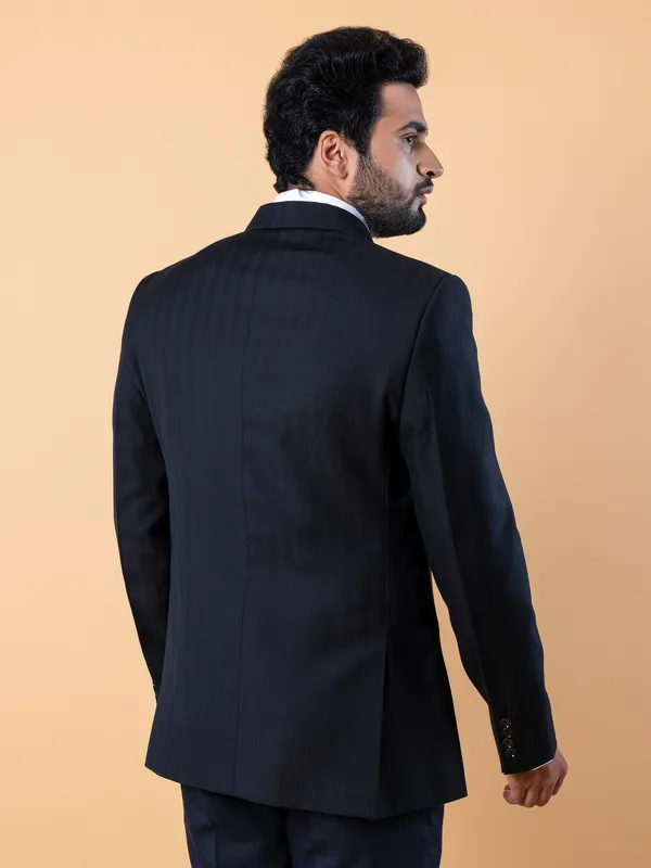 Stylish black textured blazer