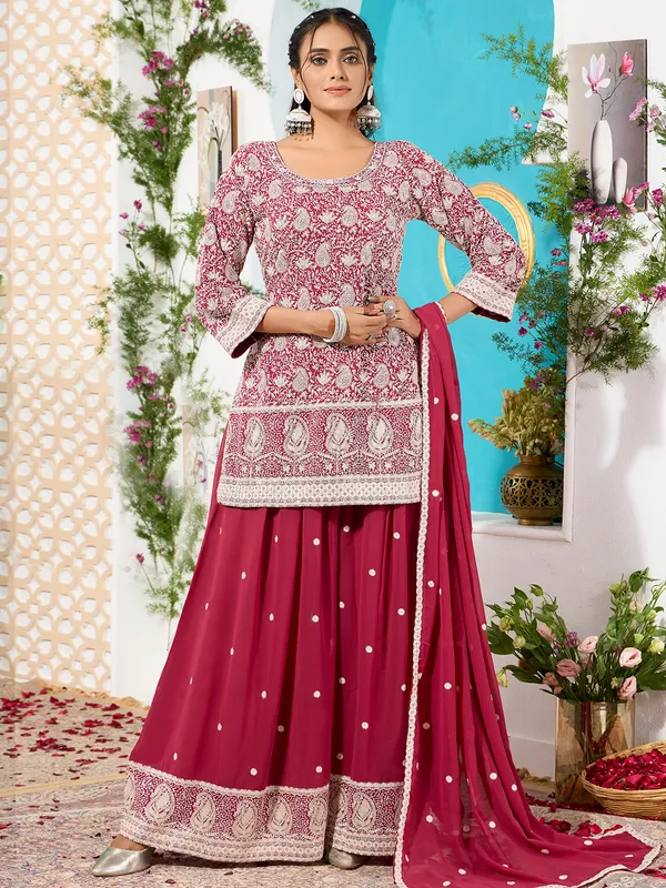 Designer salwar kameez maroon on sale