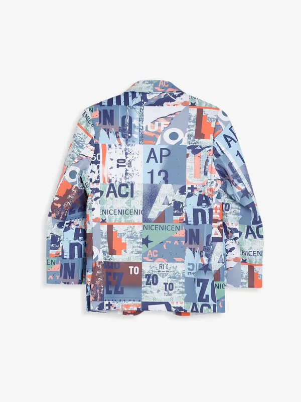 Stylish multi color terry rayon blazer
