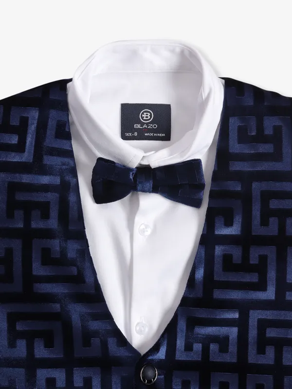 Stylish navy waistcoat with shirt