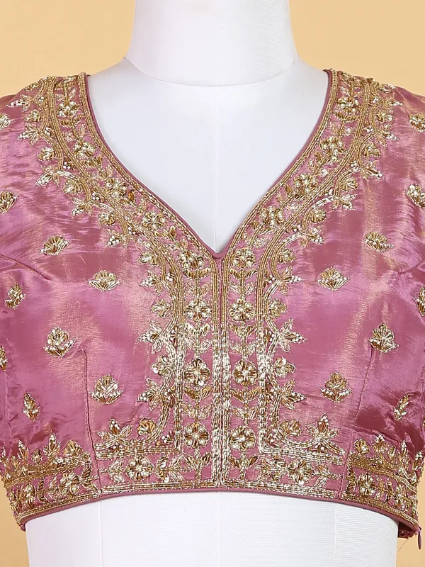 Stylish pink lehenga choli with dupatta
