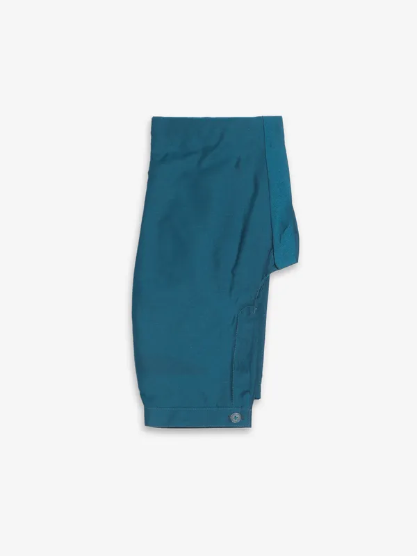Stylish silk teal blue indowestern