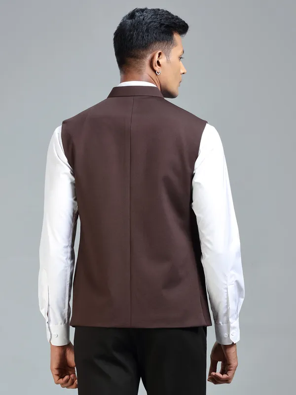 Stylish statement with brown waistcoat for men